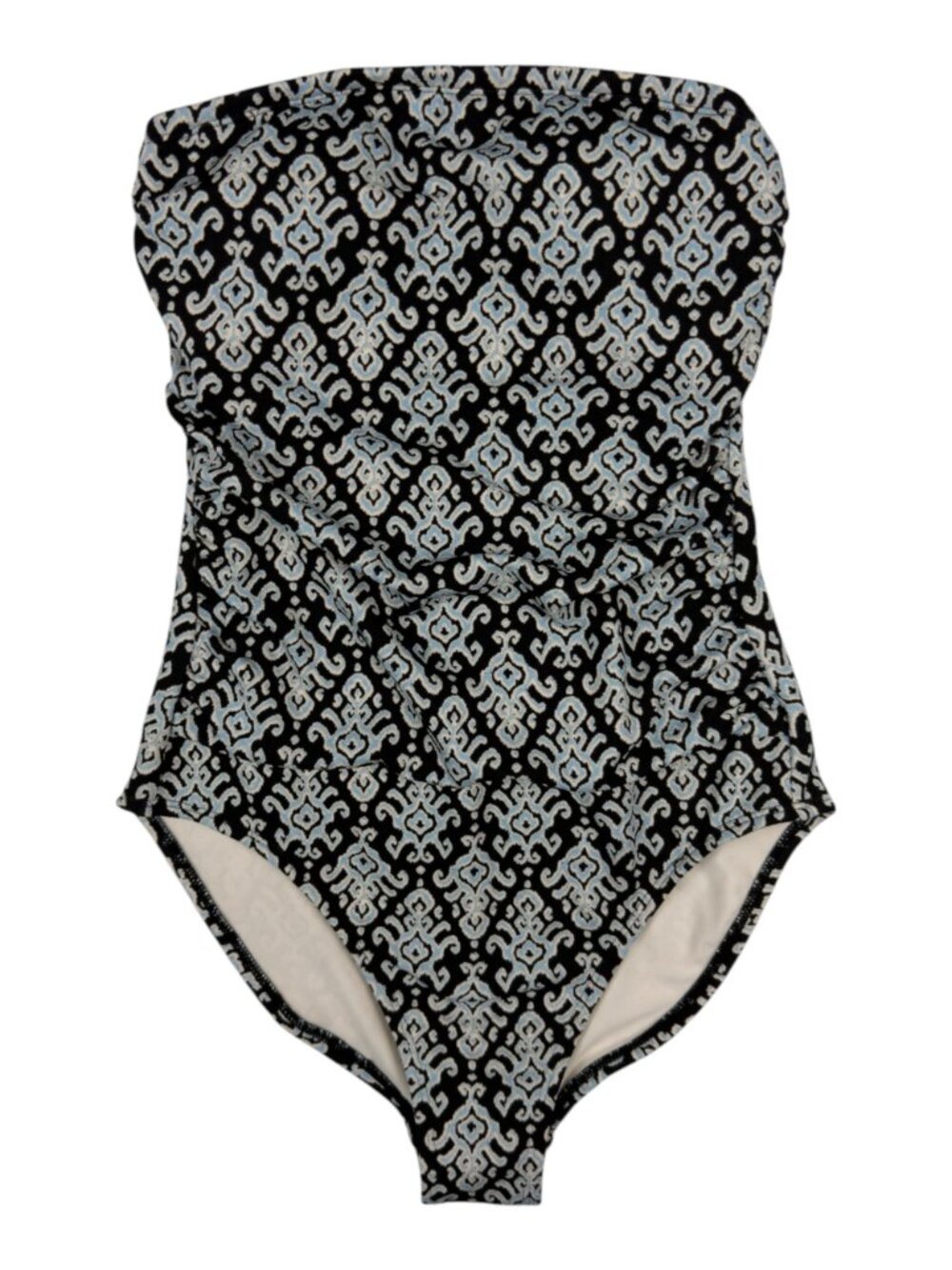 Shade & Shore Bandeau One Piece Swimsuit Size S Black White Geo Print NWT - Picture 12 of 16